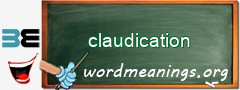 WordMeaning blackboard for claudication